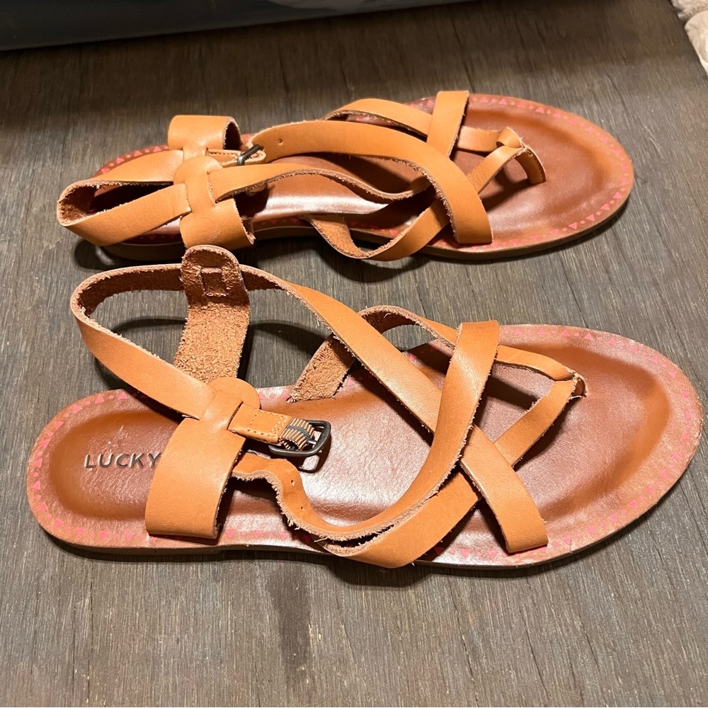 Lucky Brand Brown Strappy Sandals - Picture 7 of 8